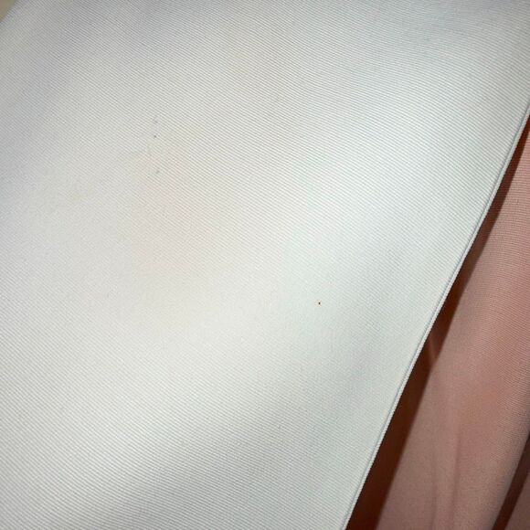 Vintage S.L. Fashions Peach Maxi Dress Size 20 – Statement Collar Lace Trim Full - Picture 11 of 16